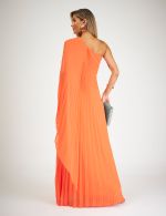 Vestido Longo Coral Plissado Mirele