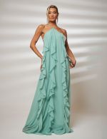 Vestido Longo Verde Sage Sarah