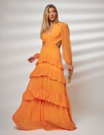 Vestido Longo Laranja Silvana