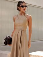 Vestido Longuete Areia Tatiana