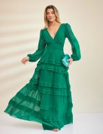 Vestido Longo Verde Esmeralda Larissa