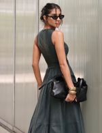 Vestido Longuete Verde Petroleo Tatiana