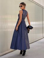 Vestido Longuete Azul Tatiana