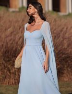 Vestido Longo Azul Serenity Liliane