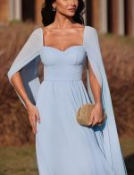 Vestido Longo Azul Serenity Liliane