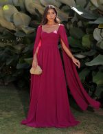 Vestido Longo Fucsia Liliane