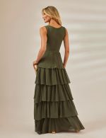 Vestido Longo Verde Oliva Paula