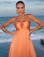 Vestido Longo Laranja Agatha