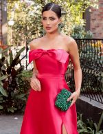 Vestido Longo Vermelho em Zibeline Patricia