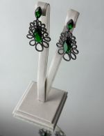 Brinco Verde Cravejado