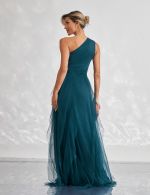 Vestido Longo Verde Esmeralda em Tule Lizzi