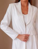 Conjunto Blazer Cropped Saia Branco Rafaela