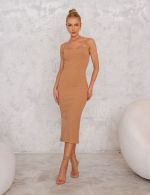 vestido Midi Nude Jamile
