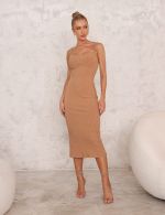 vestido Midi Nude Jamile