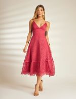 Vestido Midi Rosa Janaina