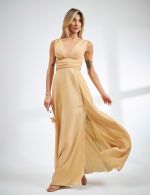 Vestido Longo Nude Carla