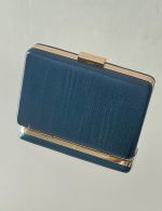 Clutch Azul Acetinada