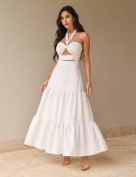 Vestido Midi Branco Luiza