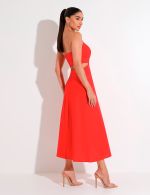 Vestido Midi Vermelho Valeria