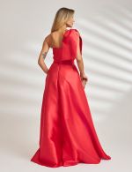 Vestido Longo Vermelho em Zibeline Elizabeth