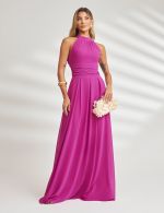 Vestido Longo Fucsia Sandra