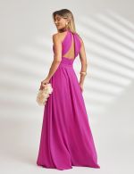 Vestido Longo Fucsia Sandra