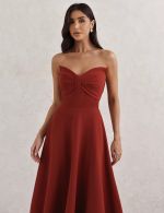Vestido Midi Terracota Anny