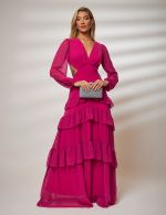 Vestido Longo Fucsia Silvana