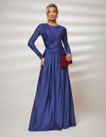 Vestido Longo Azul Marinho Manu