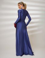 Vestido Longo Azul Marinho Manu