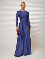 Vestido Longo Azul Marinho Manu