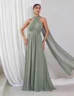 Vestido Longo Verde Sage Monica