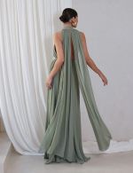 Vestido Longo Verde Sage Monica