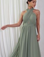 Vestido Longo Verde Sage Monica