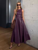 Vestido Longuete Uva Tatiana