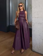 Vestido Longuete Uva Tatiana