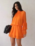 Vestido Curto Laranja Vanda