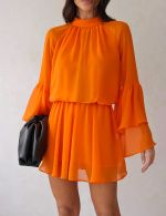 Vestido Curto Laranja Vanda