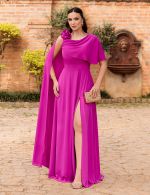 Vestido Longo Fucsia Valencia