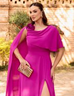 Vestido Longo Fucsia Valencia