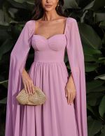 Vestido Longo Rosa Liliane