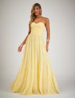 Vestido Longo Amarelo Poliana