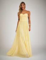 Vestido Longo Amarelo Poliana