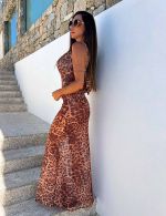 Conjunto Estampado Vestido Longo Biquini Tania