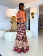 Conjunto Cropped Saia Marrom Marina