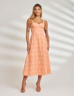 Vestido Midi Laranja em Laise Nicole