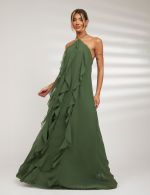 Vestido Longo Verde Oliva Sarah