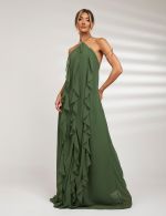 Vestido Longo Verde Oliva Sarah