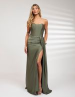 Vestido Longo Verde Oliva Suzi
