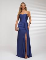 Vestido Longo Azul Marinho Suzi